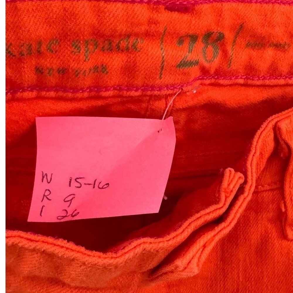 Kate Spade Orange Perry Street Jeans - Picture 3 of 5